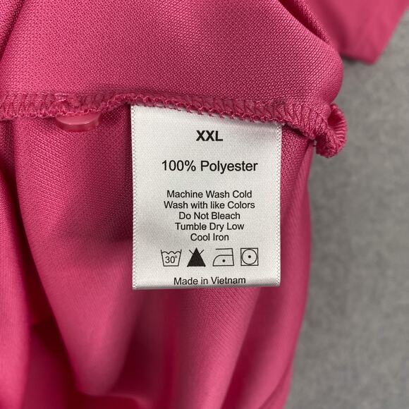 Loudmouth Golf Shirt Mens XXL Pink Polo 2XL Embroidered Spell Out - Picture 8 of 8